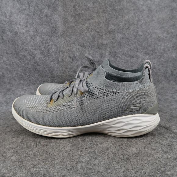 Skechers Shoes Womens 6 Casual Knit Sneaker Active Comfort Gray Slip On You Walk - Picture 4 of 11
